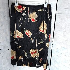 Vintage Jones New York Silk Knee-Length Skirt